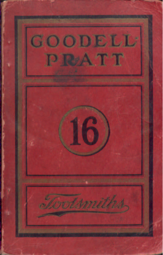 Goodell Pratt Number 16 Catalog Front Cover