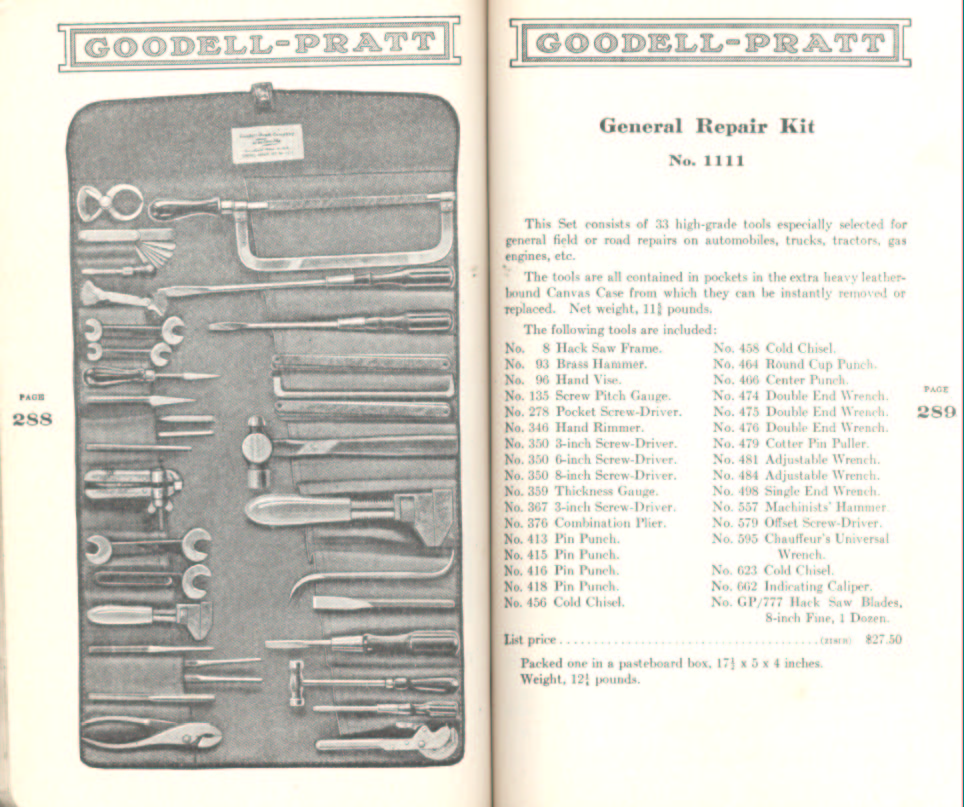 Goodell Pratt General Repair Kit # 1111