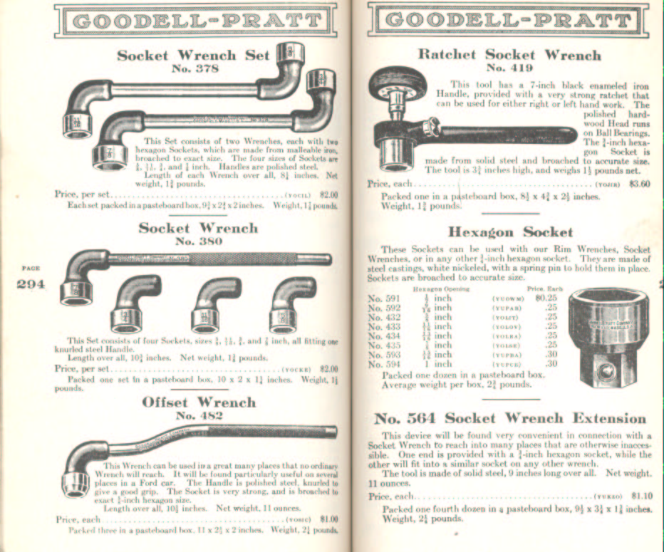 Goodell Pratt Wrench and Sockets