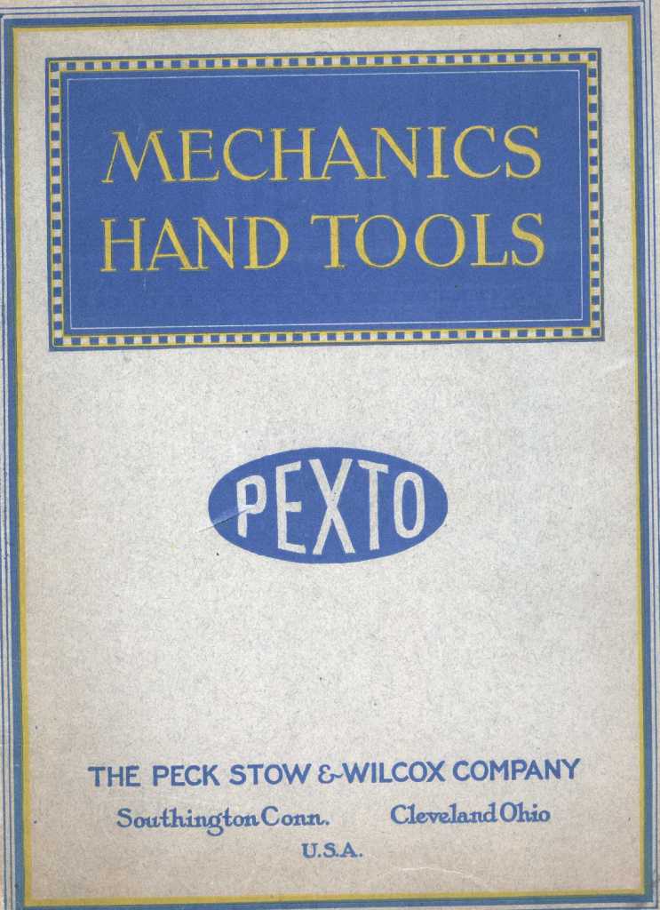 1923 Pexto no. 20 Tool Catalog cover