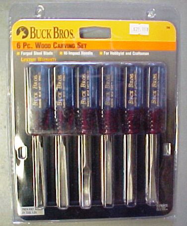 6 pc. Buck Brothers wood carving set 