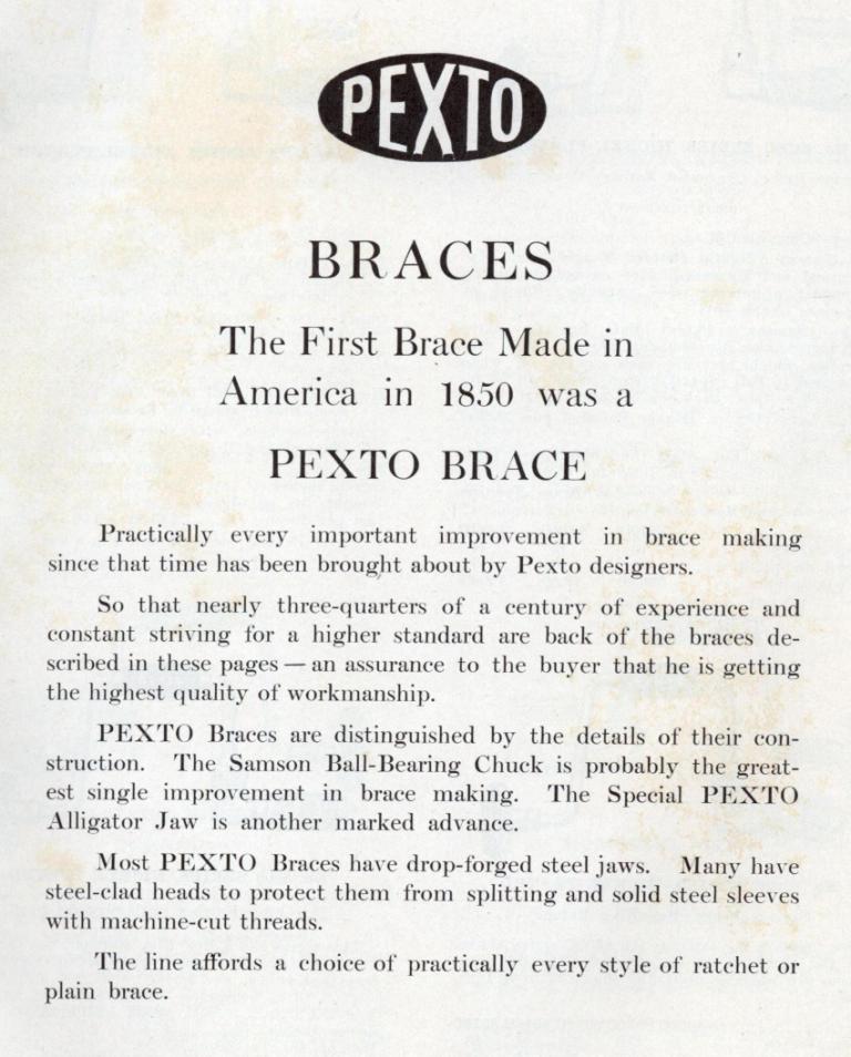 PEXTO Bit Braces statement 1923