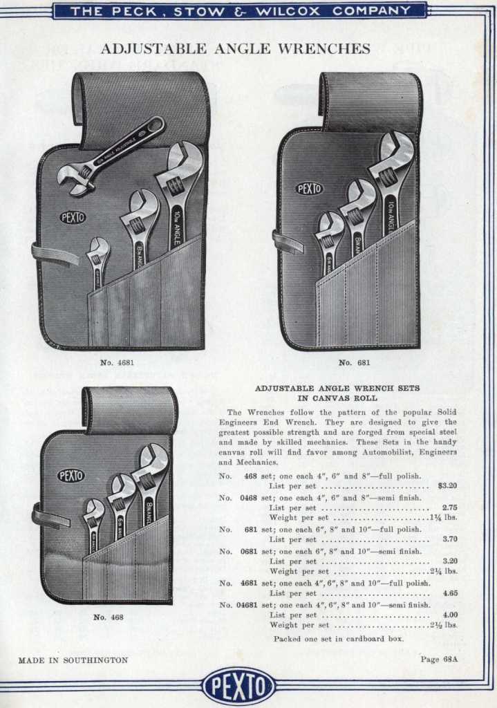 PEXTO Adjustable Angle Wrench 4, 6, 8, 10 inch