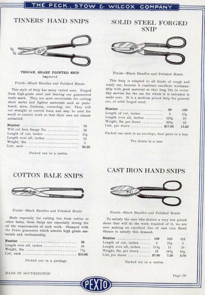 Tinners hand, steel, Cotton Bale, cast iron snips