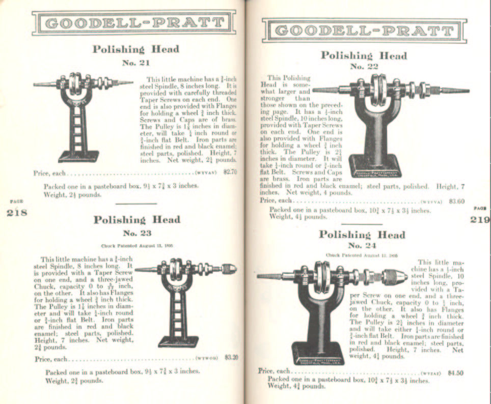 Goodell Pratt Polishing Head # 21, 22, 23, 24