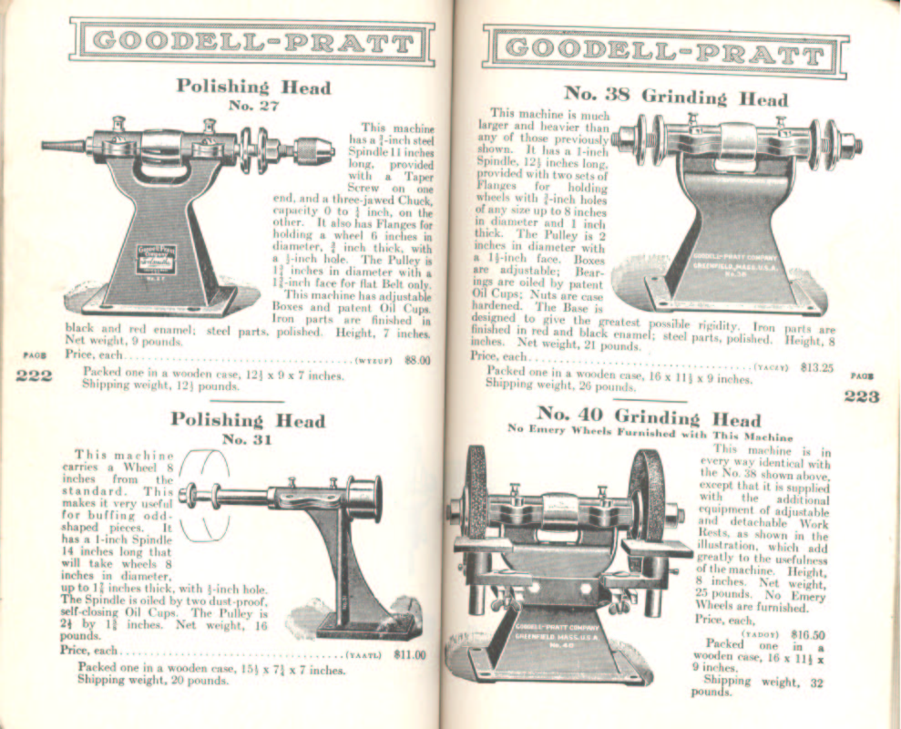Goodell Pratt Polishing and Grinding Heads