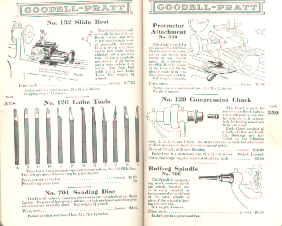 Goodell Pratt Lathe Tools, Compression Chuck
