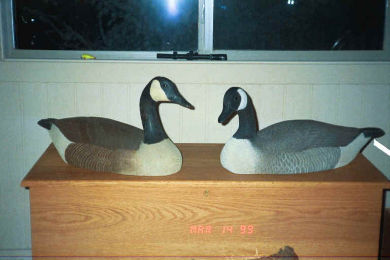 Moose Struthers Geese woodcarving decoys