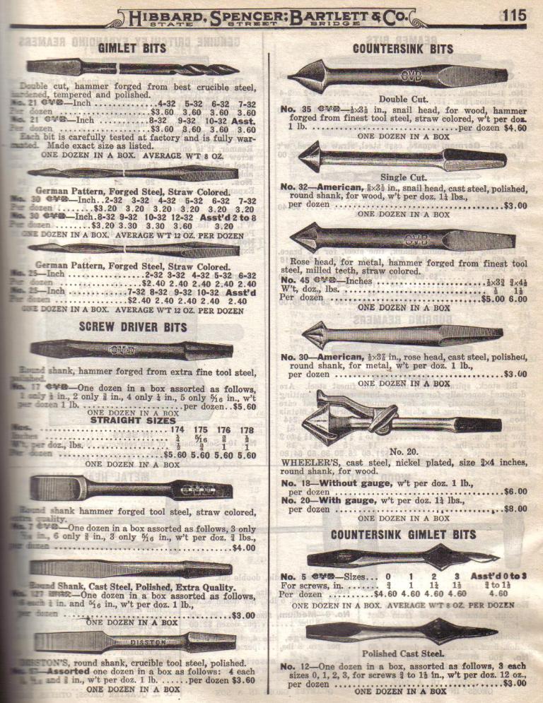 OVB Gimlet, Screwdriver, Countersink Bit
