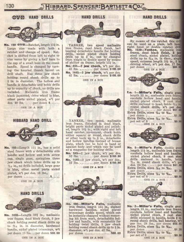 OVB, Hibbard, Millers Falls Hand Drill