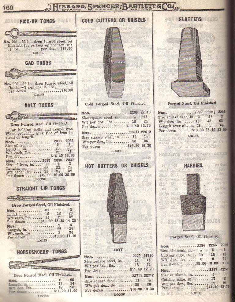 Pick Up, Gad, Bolt, Straight Lip Tongs