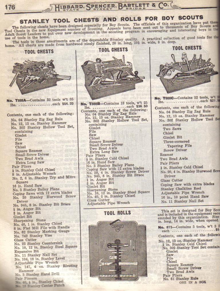Stanley Tool Chest and Roll for Boy Scouts