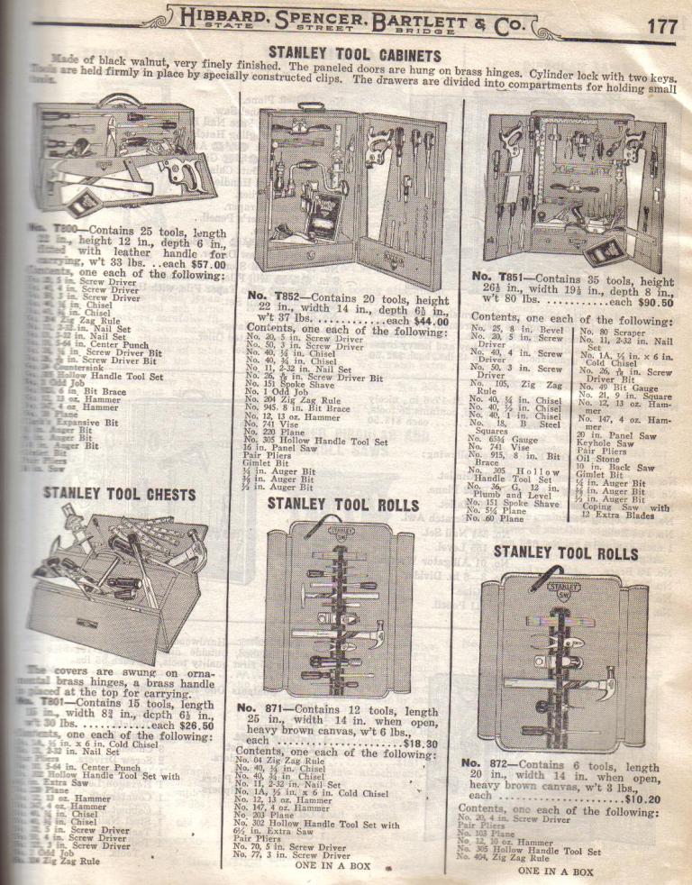 Stanley Tool Cabinet, Chest and Roll