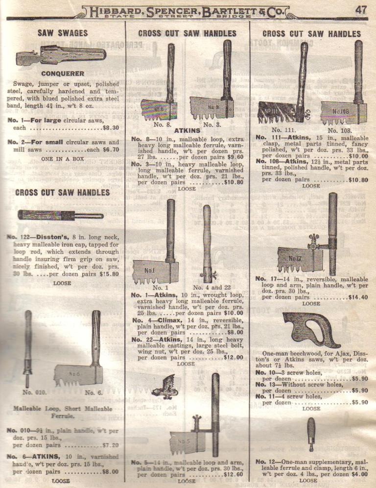 OVB Saw Swages and Cross Cut Handles