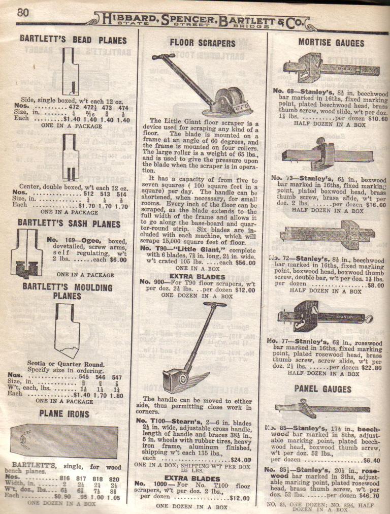 Bartlett Bead Plane, Stanley Mortise Gauge