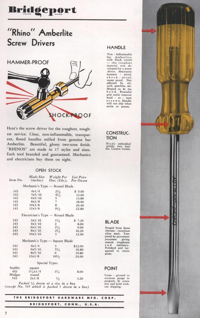 Bridgeport screwdrivers #53 catalog page 7 