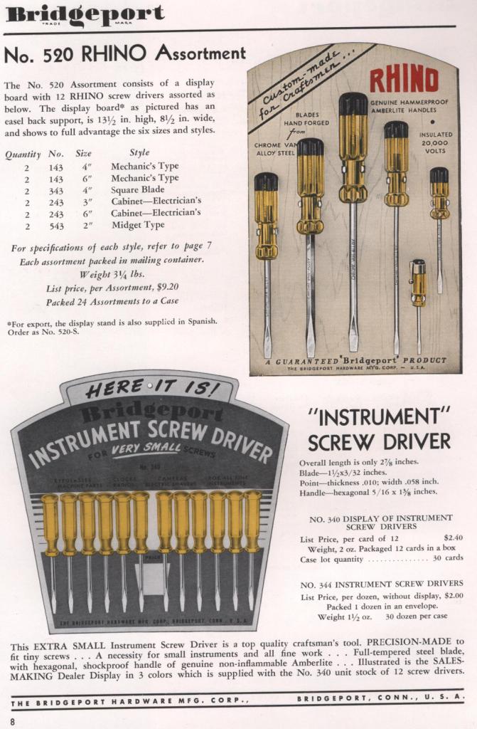Bridgeport screwdrivers #53 catalog page 8