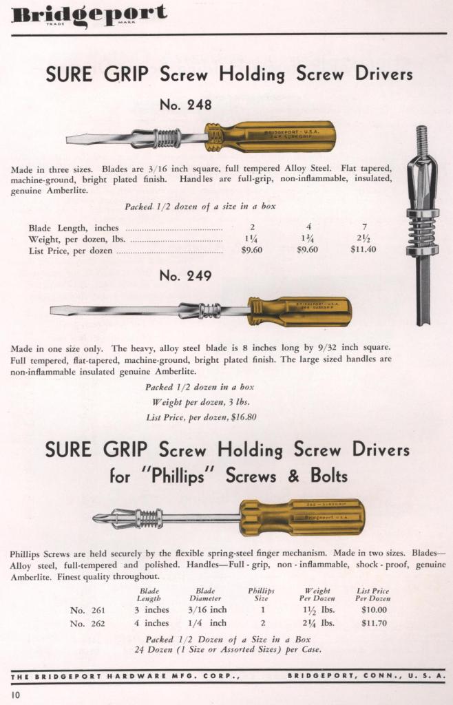 Bridgeport screwdrivers #53 catalog page 10