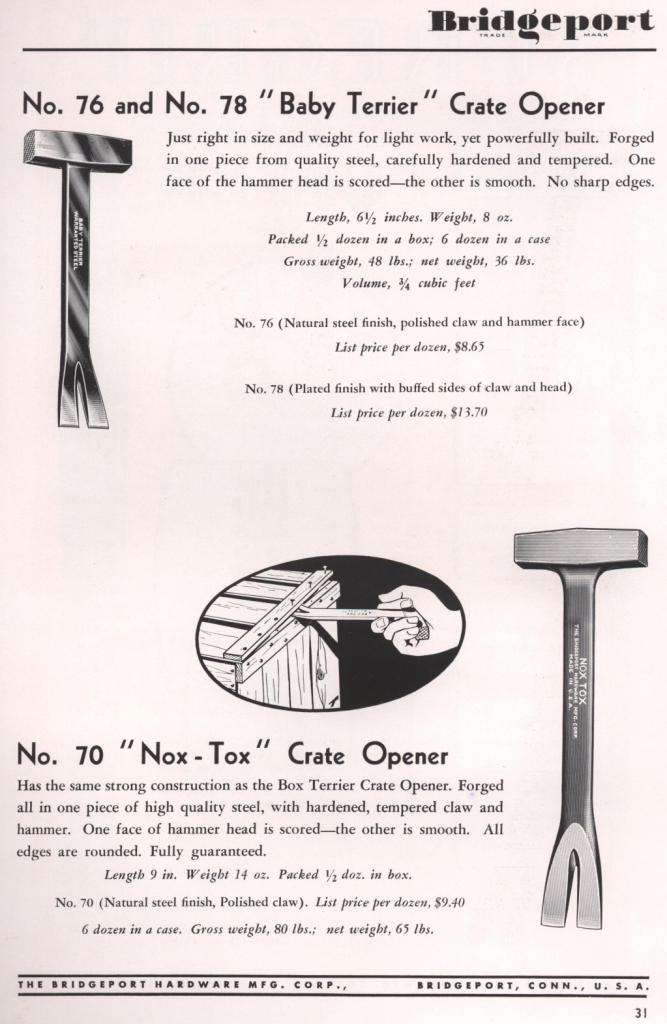 Bridgeport crate opener 1953 catalog page 31