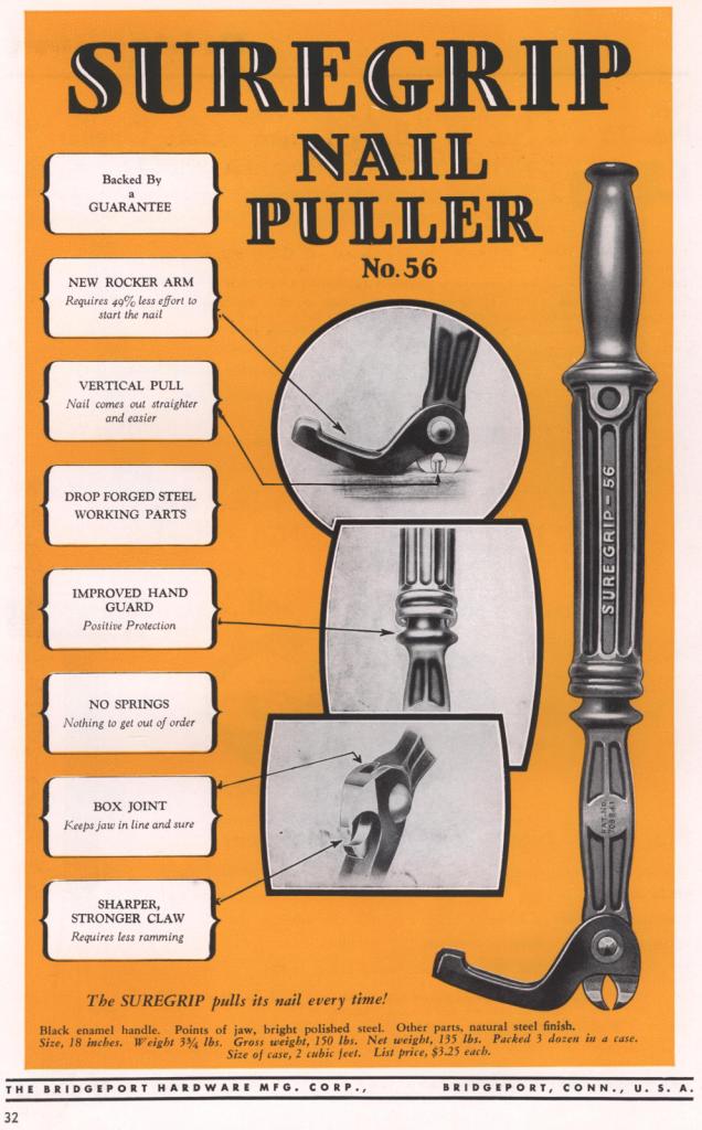 Bridgeport nail puller 56 1953 catalog page 32