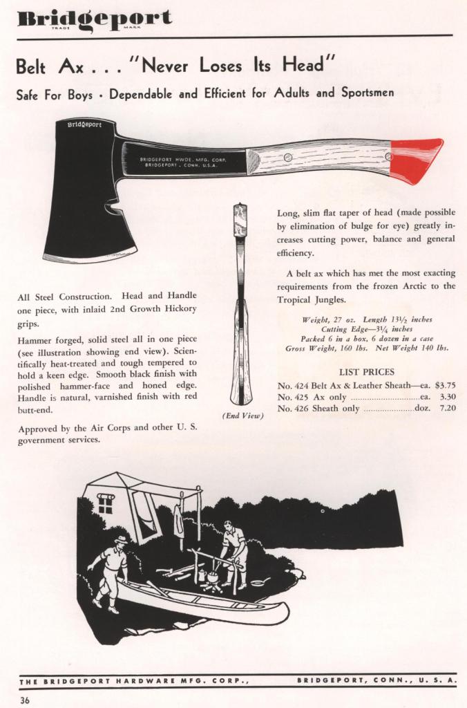 Bridgeport belt ax 1953 catalog page 36