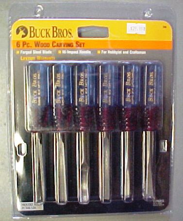 6 pc. Buck Brothers wood carving set