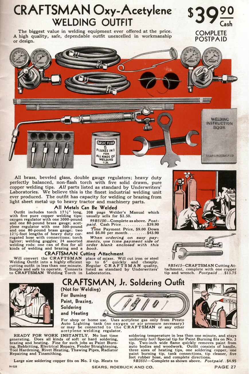 1931 Craftsman Oxy Acetylene welder page 27