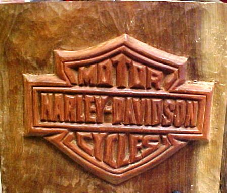 Harley Davidson carving