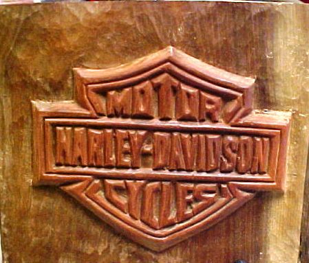 Harley Davidson carving