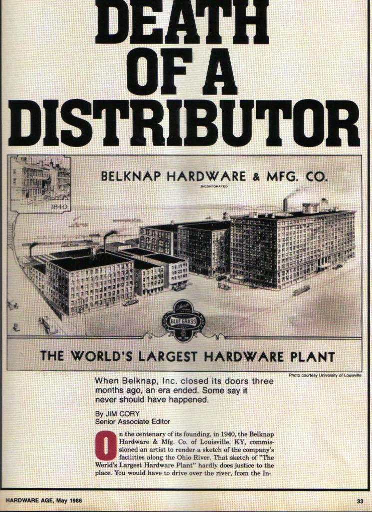 Belknap Hardware Age article page 33