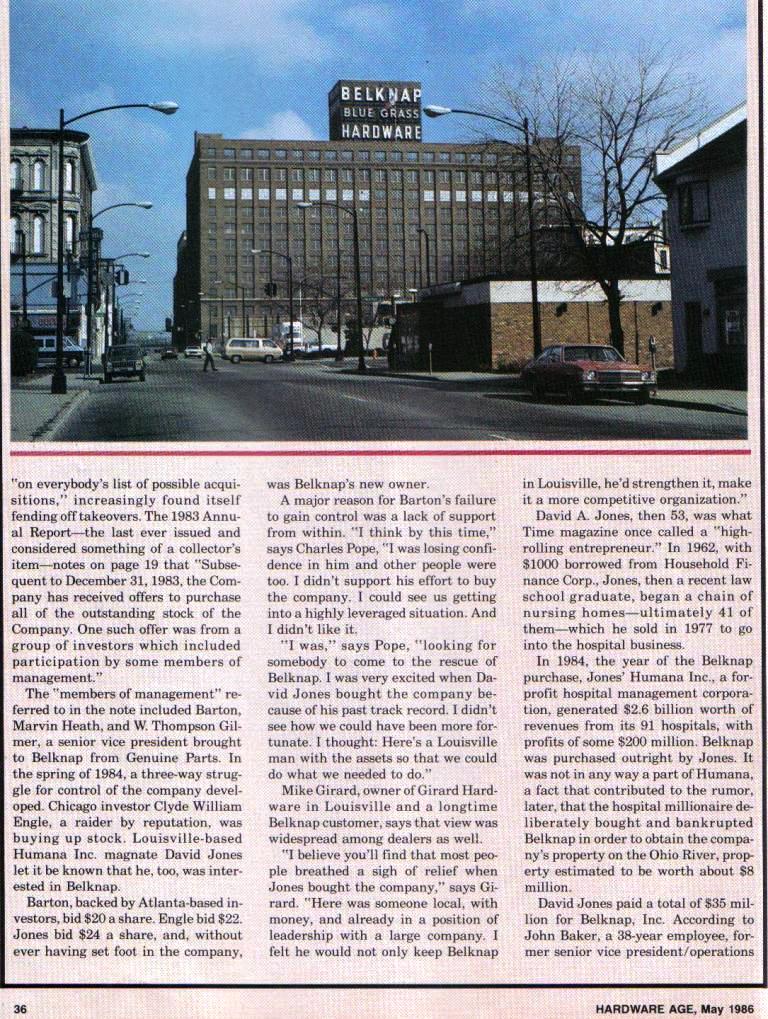 Belknap Hardware Age article page 36