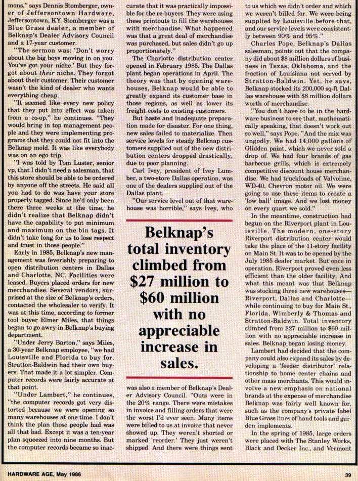 Belknap Hardware Age article page 39