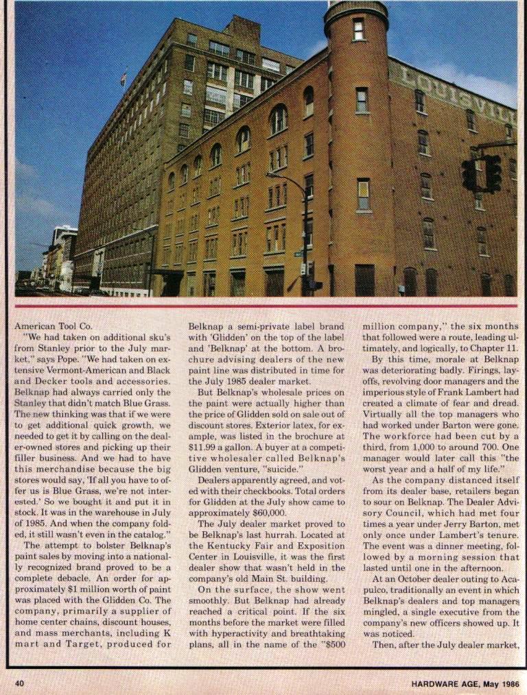 Belknap Hardware Age article page 40