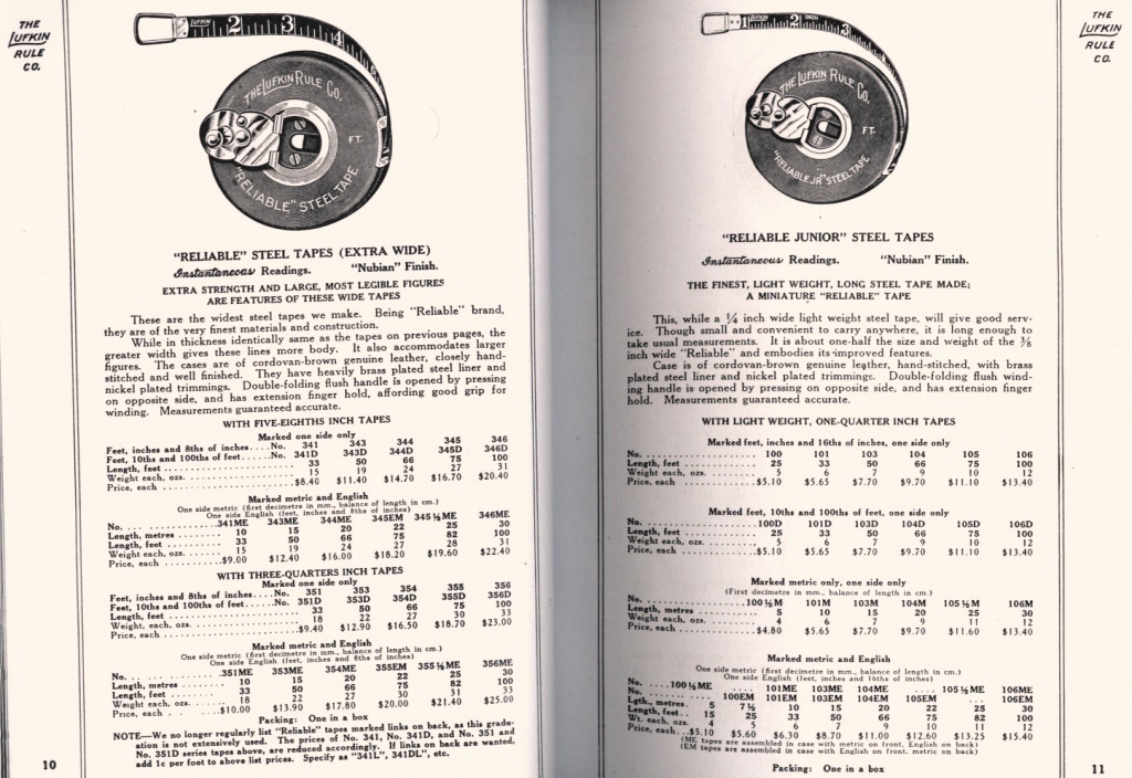 Lufkin Relaible Junior Steel Tapes