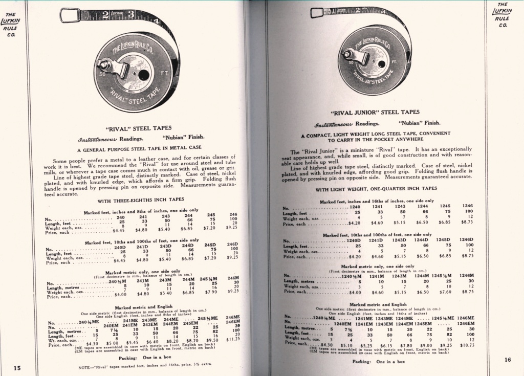 Lufkin Rival Steel and Junior Tapes