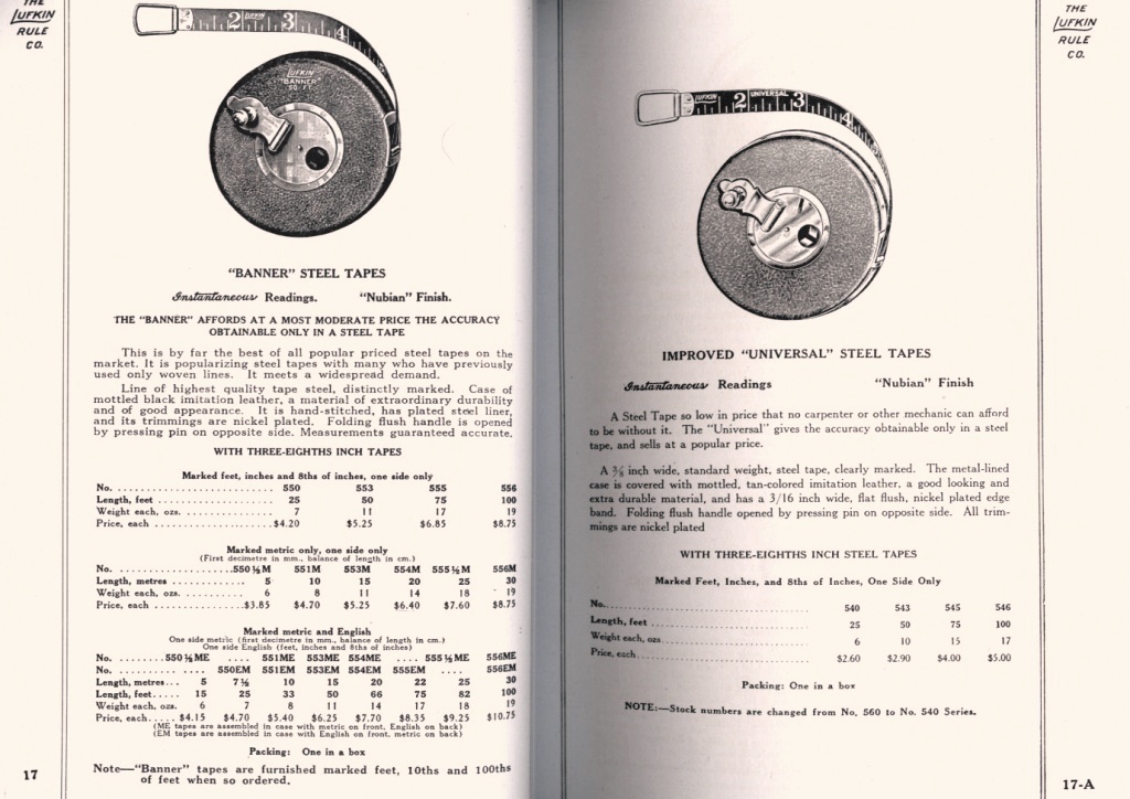 Lufkin Banner and Universal Steel Tapes