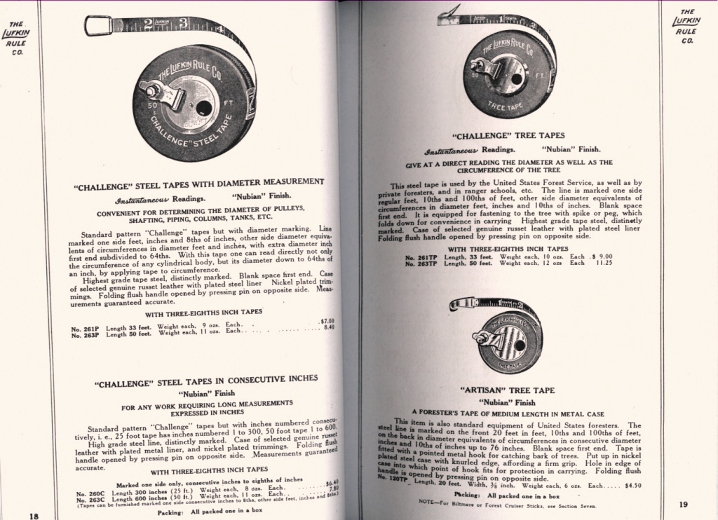 Lufkin Chalenge Steel Tree Tape Measures