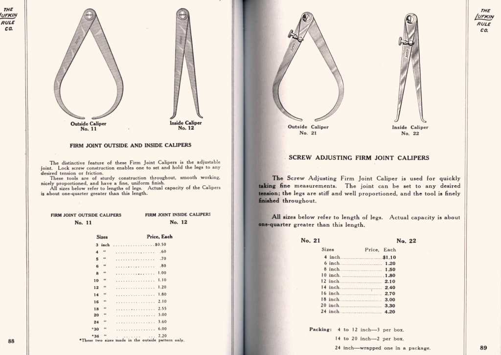 Lufkin Firm Joint Inside & Outside Calipers