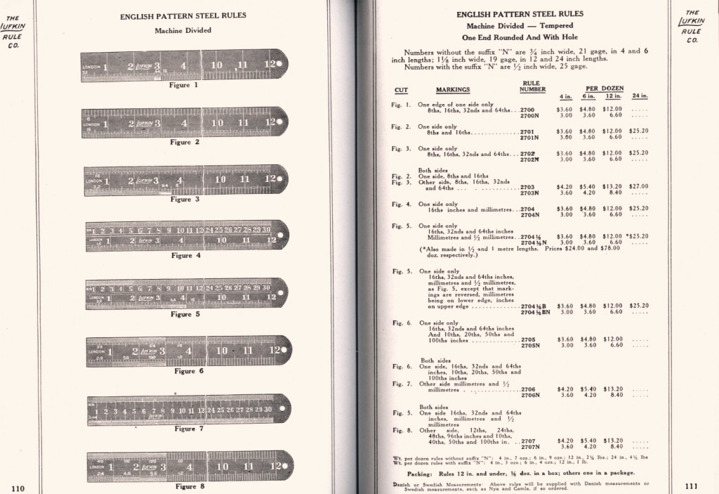 Lufkin English Pattern Steel Rules