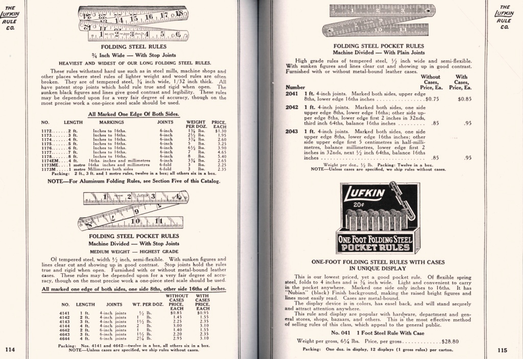 Lufkin Folding Steel Rules