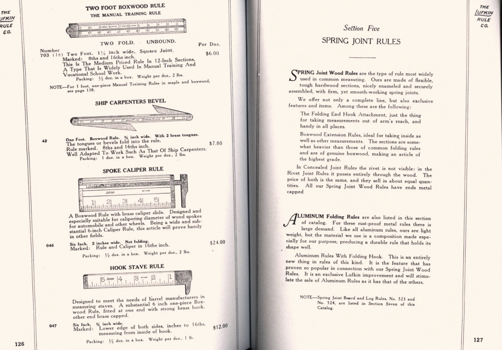 Lufkin Ship Carpenters Bevel, Spoke Caliper Rule