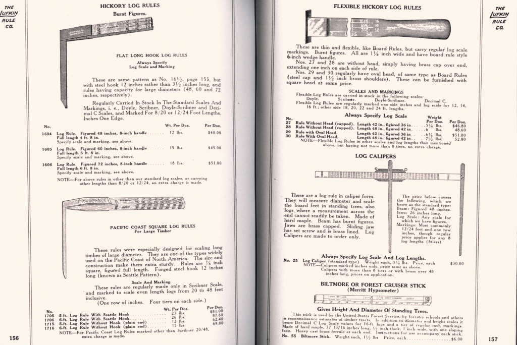 Lufkin Log Rule, Cruiser Stick and Calipers