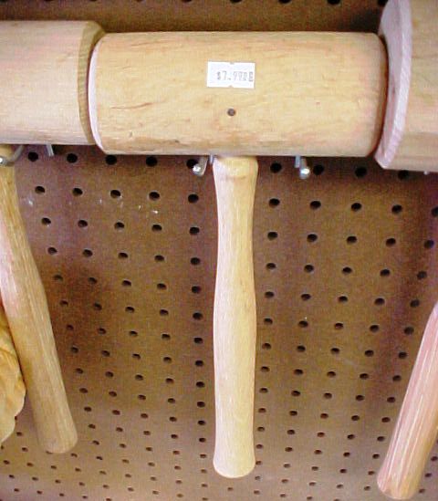 Solid wooden mallet