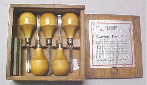 Millers Falls carving tool set no. 107