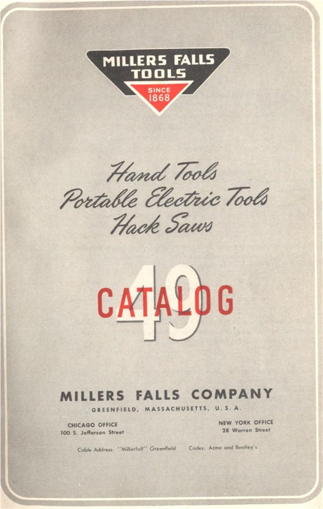 Millers Falls Catalog # 49 