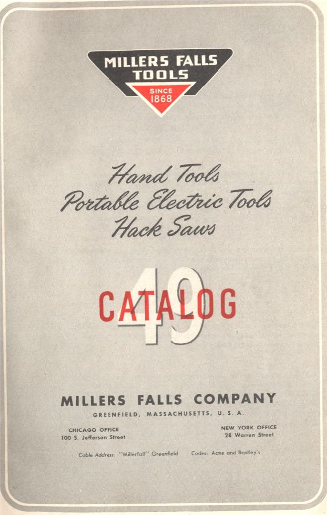 Millers Falls Catalog # 49