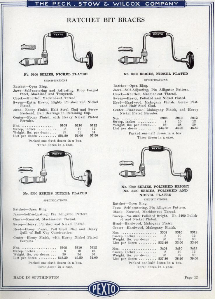 PEXTO Brace no. 5100, 3900, 5300, 3300, 3400