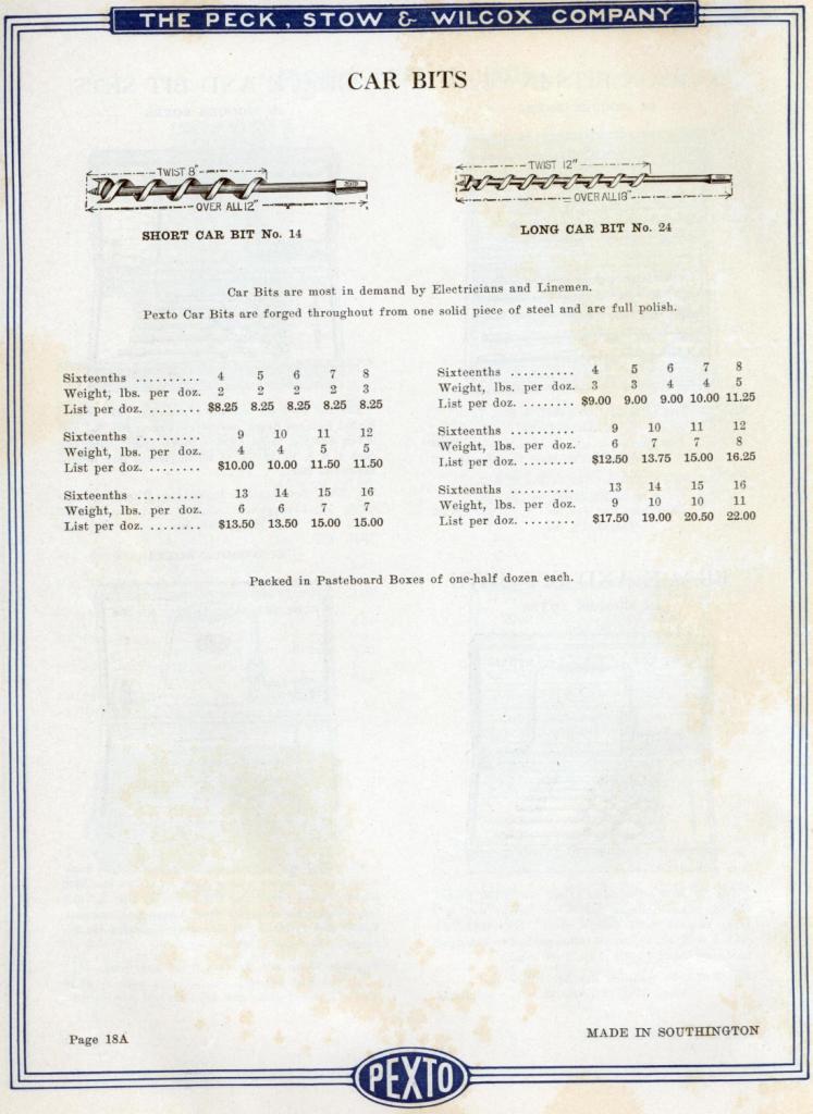 Car Bits from 1923 PEXTO catalog