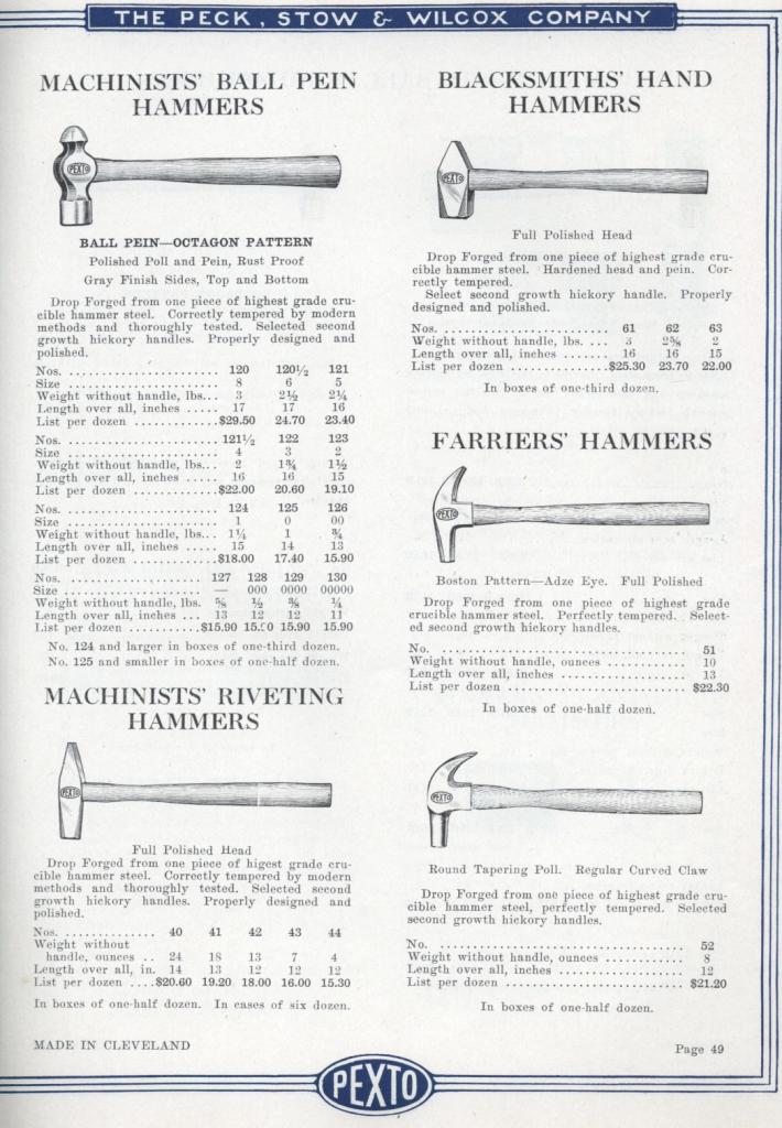 PEXTO Mahinist, Blacksmith, hammer