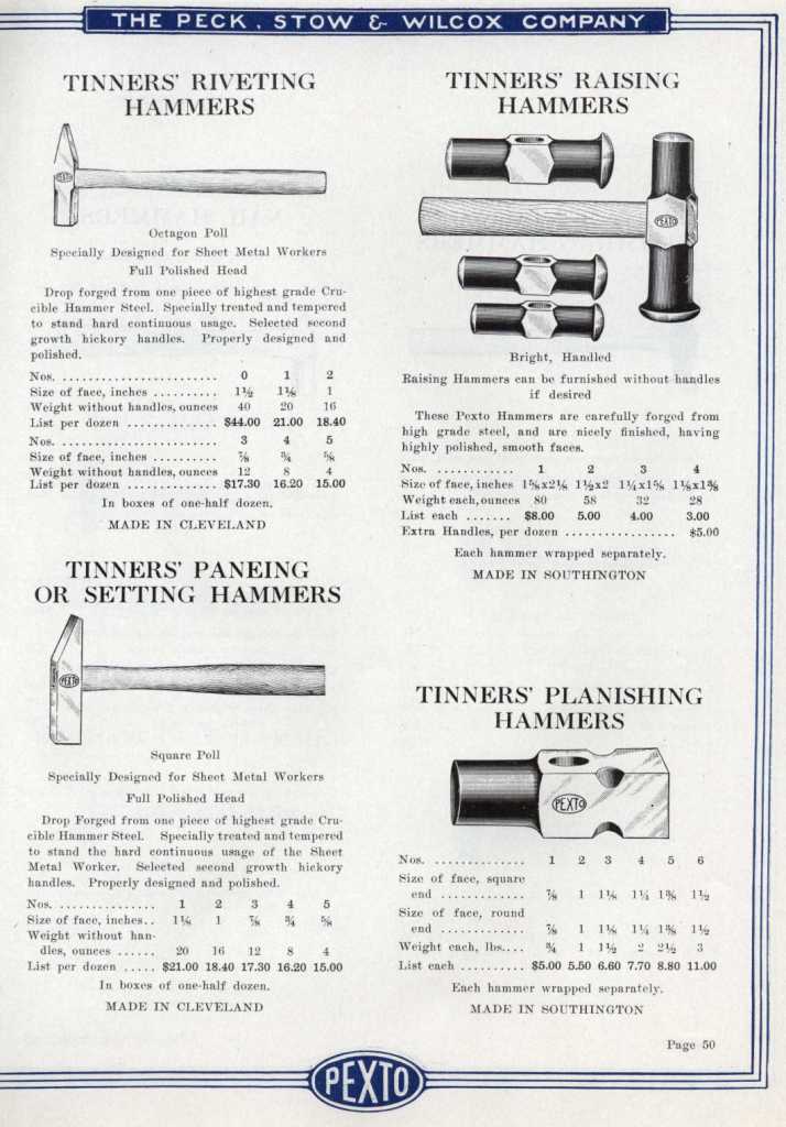 PEXTO Tinners' hammer